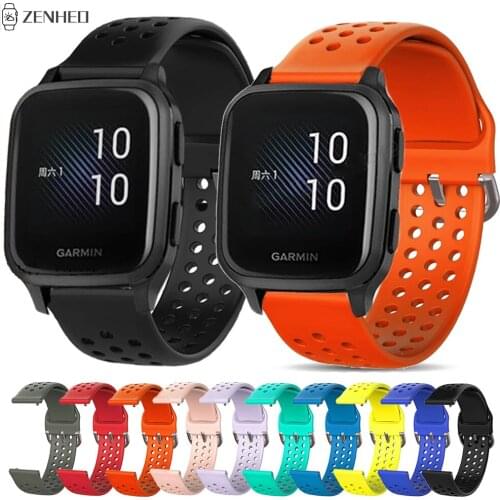 20mm Silicone Strap for Garmin Venu SQ/GarminMove 3 Luxe Style Watch Band Replacement Watchband for Huami Amazfit Bip S/U