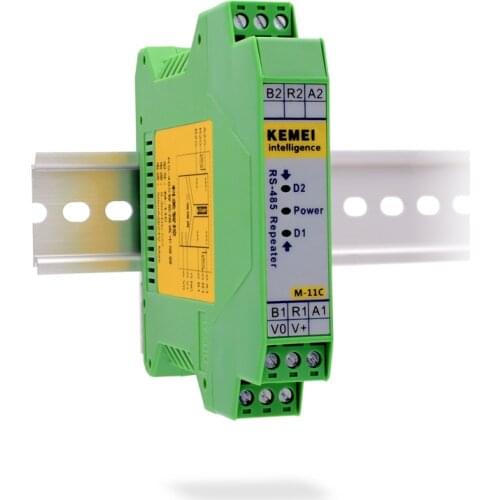 RS485 repeater intelligent isolation module hub isolation barrier industrial grade DIN rail signal amplification extension