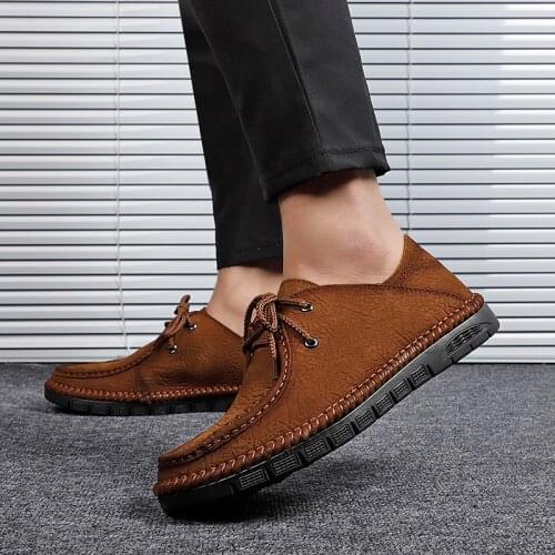 Hot Sale Luxury Men Genuine Leather Loafers Fashion Comfortable Men Casual Sports Mens Loafers Flats Casual Formal Sneakers