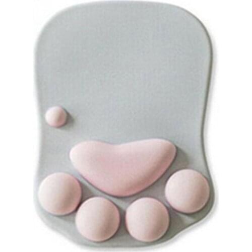 Cute Cat Paw Mouse Pad Silicone 3D Non-slip Mice Mat for Computers