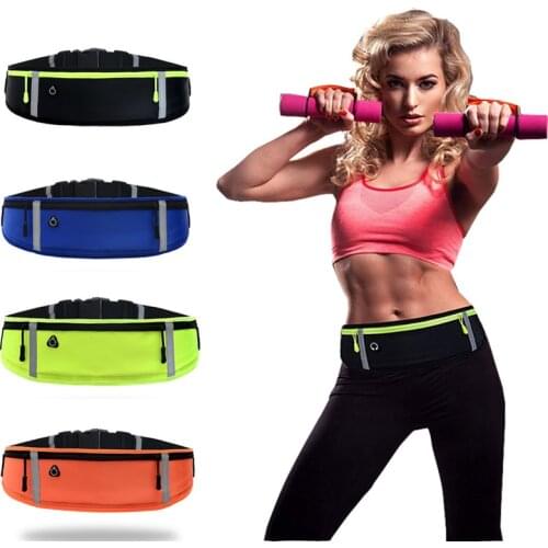 Sport Waist Bag Waterproof Running Mobile Phone Bag Fitness Phone Pouch Cycling Hiking Waist Bag Card Gadget Holder