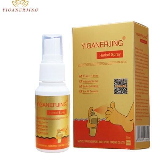 YIGANERJING Foot Care Spray Antibacterial Deodorant Powder Anti Itch Sweat Odor Feet Liquid Psoriasis Eczema Dermatitis Spray