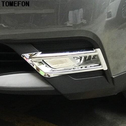 TOMEFON For Nissan Kicks 2016 2017 ABS Chrome Front Fog Light Lamp Cover Trim Frame Styling Garnish Car Styling 2pcs