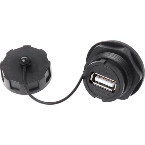 40GD USB Female Socket Plug Panel Mount Adapter Waterproof Connector IPL7 With