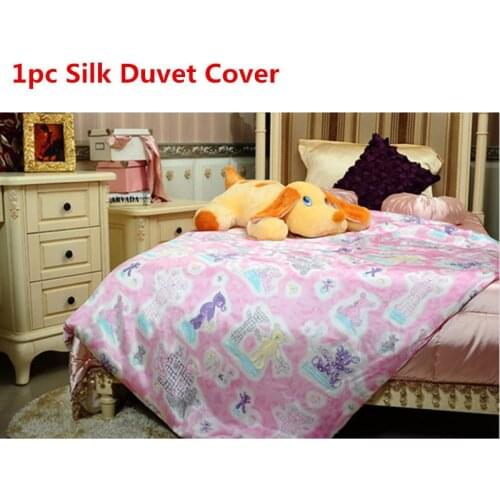 1PC 100% Mulberry Silk Duvet Cover Floral Printed Covers High Quality Soft Multicolor Many Size Customize