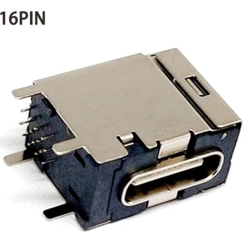10pcs 16Pin Side insertion SMT Socket Connector Micro USB Type C 3.1 Female All-inclusive four-pin plug-in high current charging