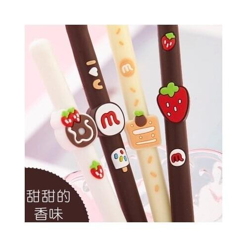Cute stationery signing pen Dessert style gel pen for exam or sudty 5pcs free shipping