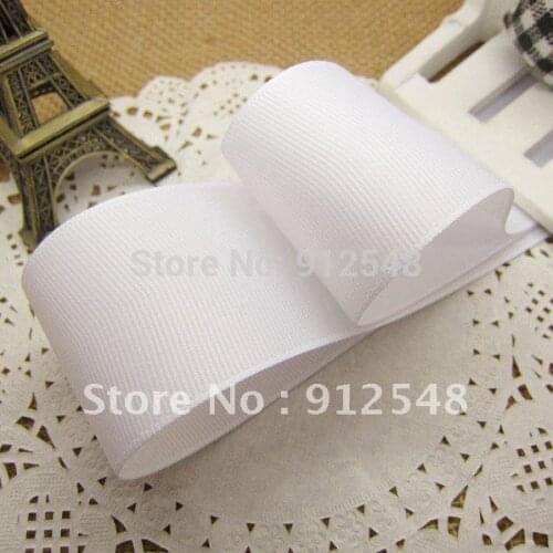 Free shipping 1-1/2'' /38mm White solid color grosgrain ribbon,lwd015