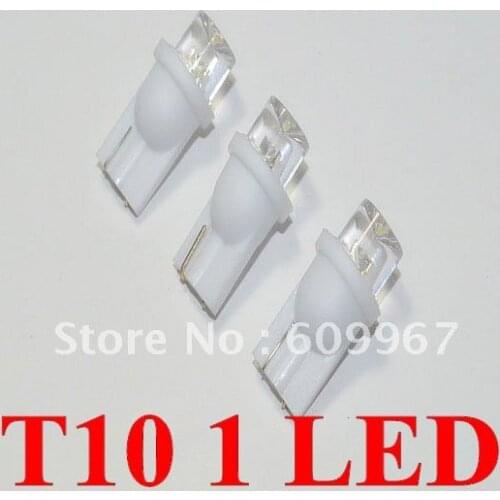 Free Shipping 100pcs T10 led W5W 168 194 1LED Car Wedge Indicator Light Lamp Bulbs White light Color 12V