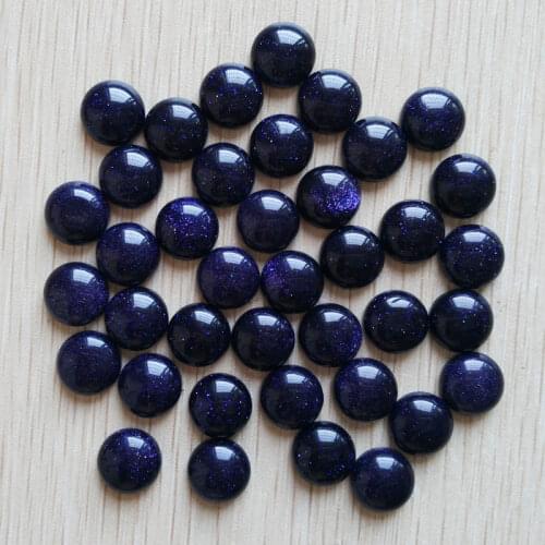 2018 fashion high quality blue sand stone round CAB CABOCHON stones beads for jewelry Accessories 12mm wholesale 50pcs/lot free