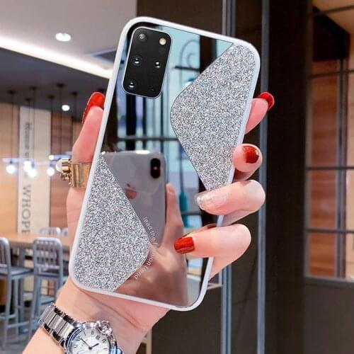 Luxury Glitter Case for Samsung Galaxy S10 Lite S20 FE A50 A30 A50S A70 A10 A12 M12 A22 A32 A52 A72 5G Mirror Diamond Cover