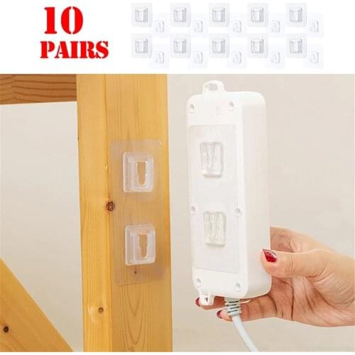 1/3/5/10 Pairs Double-Sided Adhesive Wall Hooks Hanger Strong Hooks Suction Cup Sucker Wall Storage Holder For Kitchen Bathroom
