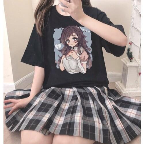 Mikan Tsumiki Japan Anime Cartoon Kawaii Sweet Girls Mujer Streetwear Tops Harajuku Casual Chic Y2K Vintage E-Girl Women T-shirt