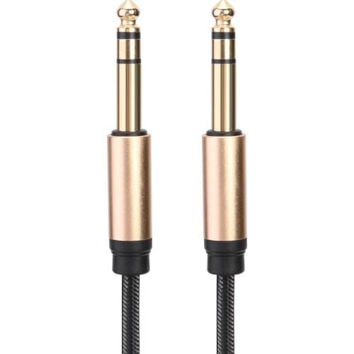 Guitar Instrument Cable 6.5 mm Male Jack to Male Audio Cable Oxygen-Free Copper Wire Core High-Quality Gold-Plated Wire