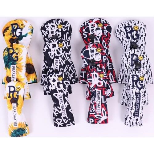 Printed Golf Club #1 #3 #5 Headcovers Driver Fairway Iron wood UT Nylon Wear-resistant Head Protector Covers Golf Accessories