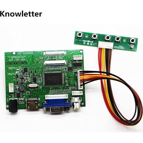 HDMI+VGA+ 2AV+Audio LCD Driver Controller Board Kit for Panel AT056TN53 V.1 640X480 LCD controller board DIY kits