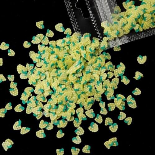 Polymer Clay Slices Fruit Nail Art Decorations Grapefruit Peach Lemon Flakes Sequins For Nail Design Manicure Beauty Salon Resin