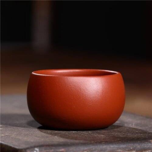 Tea cup cup of kung fu tea accessories wholesale zhu mud round with my cup manufacturers selling wholesale agents