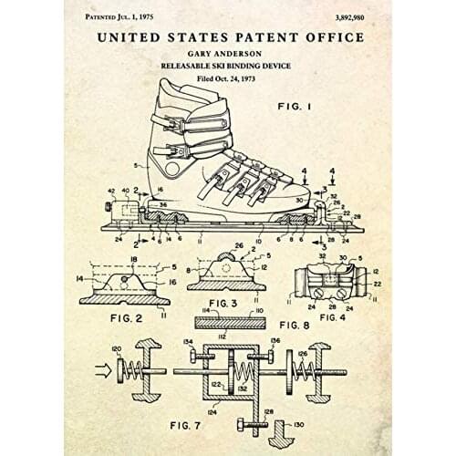 Metal Sign Ski Shoes Ski Blue Poster Skier Gifts Ski Garage Home Bar Pub Retro Sign Cute Sign for Boyfriend Or Kid Good Sign