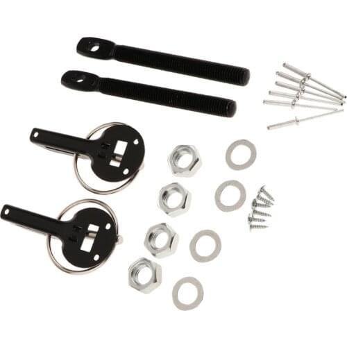 Bonnet Pin Lock Kit Vehicle Latch Hood Catch Key Locking Kit For Racing Sport Auto
