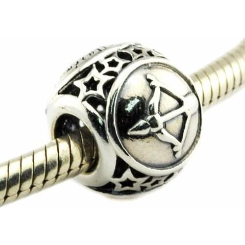 Autumn Collection Authentic 925 Sterling Silver Sagittarius Star Sign Charm Fit Original Brand Charms Bracelet jewelry