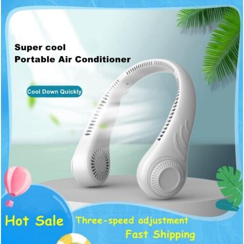 Hanging Neck Fan USB Portable Charging Handheld Student Lazy Hanging Neck Small Mini Net Red Small Electric Fan