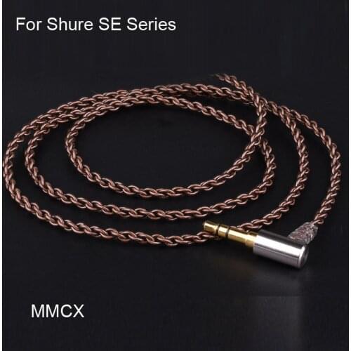 DIY Resin headphone cable ie40 for Shure mmcx se215 535se846DIY single crystal copper earphone fever upgrade line