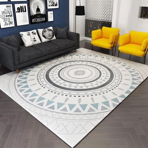 Nordic Style Geometric Bedside Carpet 200*250cm Living Room Coffee Table Carpet Big Size Ground Mat Decoration Office Carpet