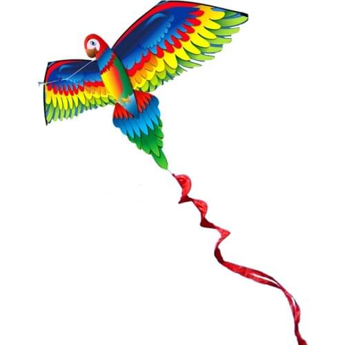 Professional Hot 140cm Stereo Parrot Kite / 3D Bird Kites With Handle & Line Good Flying