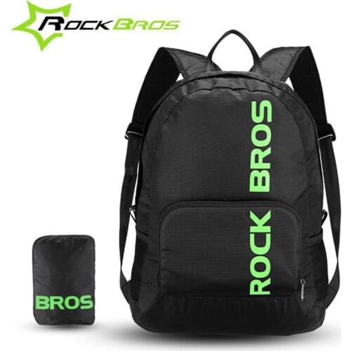 ROCKBROS Portable Foldable Backpack Rainproof Hiking Camping Cycling Bicycle Bike Bag Men Women Outdoor Sport Package Travel bag