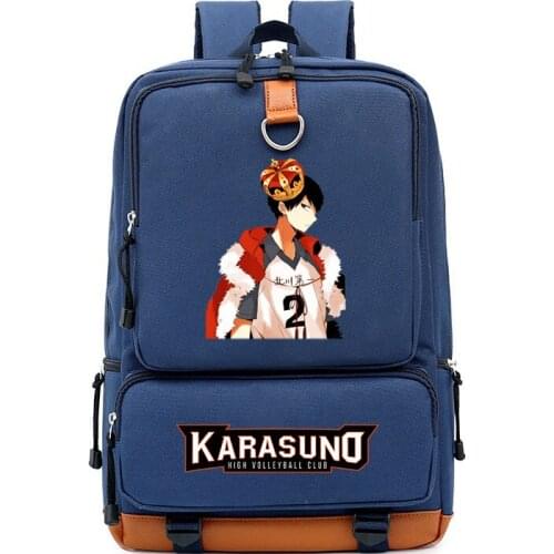 Anime Haikyuu Karasuno Backpack Laptop Backpack USB Charging Backbag Travel Daypacks School Bookbag Backpack Mochila