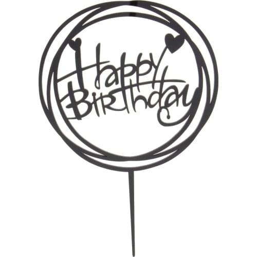 Happy Birthday Acrylic Cake Toppers Insert Card Birthday Party Cake Decorations