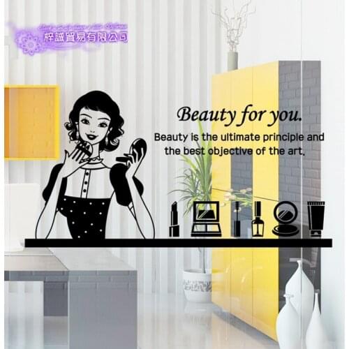 Beauty Salon Sticker Beauty Posters Vinyl Wall Decals Decor Mural Beauty Salon Sticker Makeup Decal