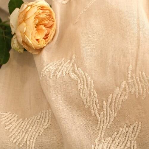 High quality ramie fabric Embroidery tissu High grade dress shirt clothing sewing