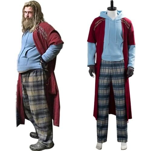 In Stock) Fast shipping Anime Fat Thor Cosplay Costume Men Autumn Casual clothes Halloween Carnival Party Cosplay Costumes