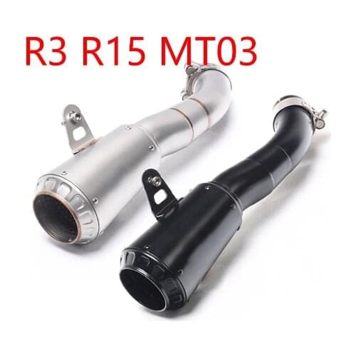 For YAMAHA YZF R3 R15 MT03 Exhaust Systems Motorcycle Escape Moto Slip on Modified Muffler AK Exhaust Pipe 2015 2016 2017