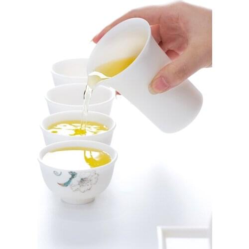 Dehua white porcelain fair cup kung fu tea set filter tea sea tea separator tea set accessories tea water separator