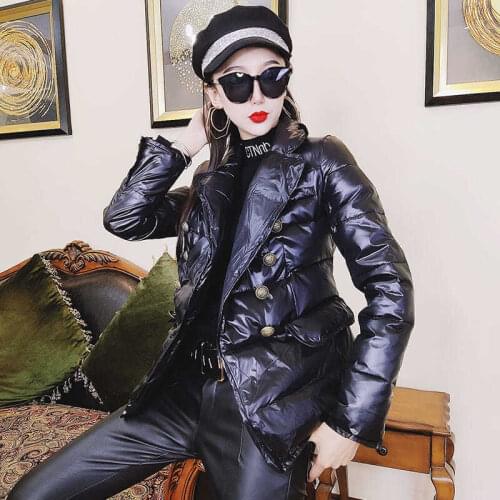 2021 Women Winter New Fashion Short Cotton-padded Jackets Female Slim Light Thin Parkas Ladies Solid Color Warm Overcoats T617