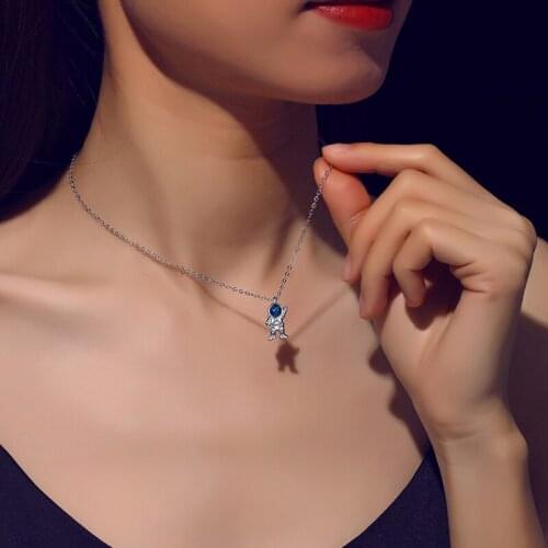 New Alien Rocket Space Explorer Choker Necklace for Women Universe Astronaut Pendant Necklace Collar Chain Women Jewelry Bijoux