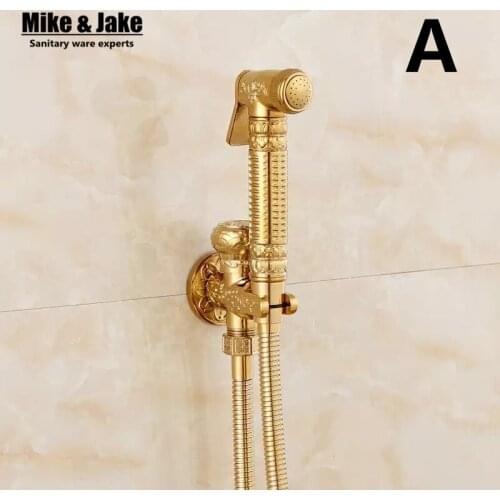 Golden brass Bathroom shattaf portable bidet shower toilet bidet faucet ABS Bidet shower shower bidet spray