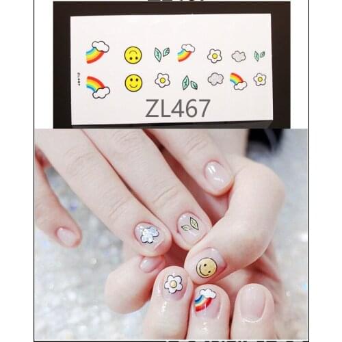 1PC Nail art Full-Cover Sticker Sheet 14tips Sticker Polish Sticker ZL440-470