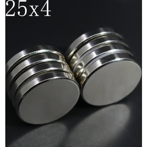 2/5/10/20 Pcs 25x4 Neodymium Magnet 25mm x 4mm N35 NdFeB Round Super Powerful Strong Permanent Magnetic imanes Disc 25x4