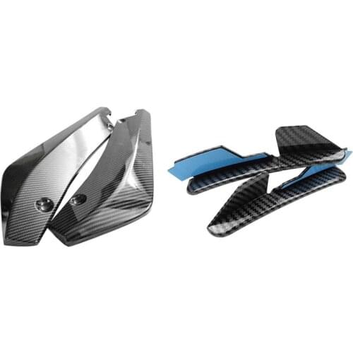 2 x Car Rear Bumper Lip Diffuser Splitter Protector with Car Side Fender Flare Extension Wheel Eyebrow Protector Lip