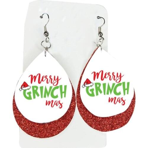 2020new Resting Grinch Face Earrings Handmade Lead And Nickle Free Fishhook