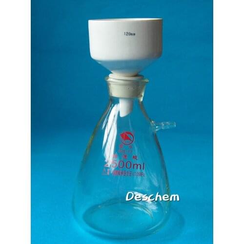 2500ml,Vacuum Suction Filter Kit,Buchner Funnel Apparatus,Heavy Wall