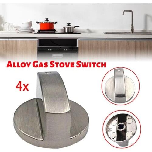 4Pcs/set 8mm Metal Switch Control Knobs Cooker Knobs Cookware Replacement Accessories For Kitchen Cooker Gas Stove Oven