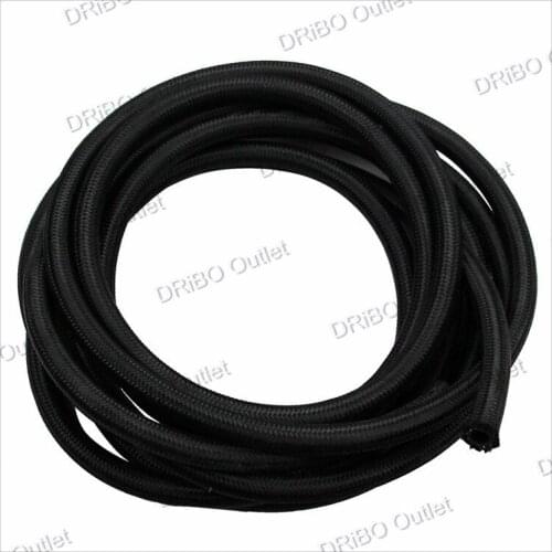 8 AN 8 Universal fuel hose / Oil hose/oil pipe / fitting hose Kit Stainless Steel Braided hose (black)