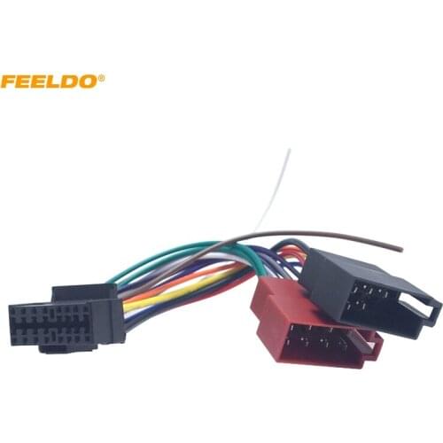 1Pc Car Radio CD/DVD Stereo ISO Wiring Harness Adapter For Sony To Peugeot Audio Video 2-Head Speaker Wire Connector Cable