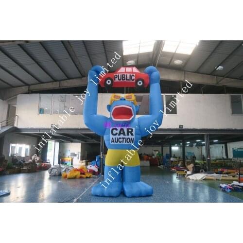 Free shipping 6m-20ft inflatable gorilla cartoon,outdoor giant inflatable gorilla model for car shop promotion product