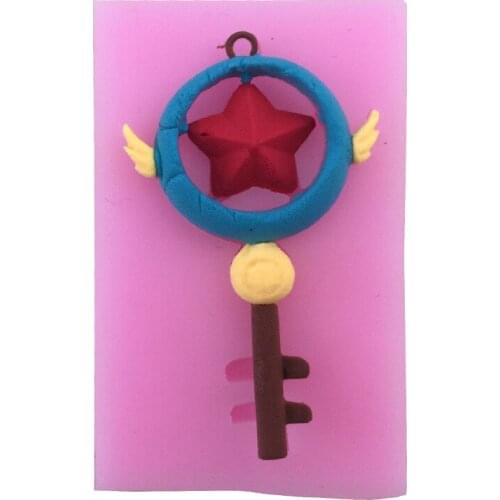 Free Shipping Star Shaped DIY Magic Wand Fondant Silicone Mold Fondant Cake Mold Chocolate Mold Epoxy A1007